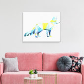 Geometrische fox-dieren canvas afdruk (Insitu (Woonkamer))