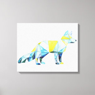 Geometrische fox-dieren canvas afdruk