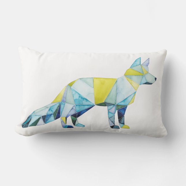 Geometrische fox-dieren kussen (Voorkant)