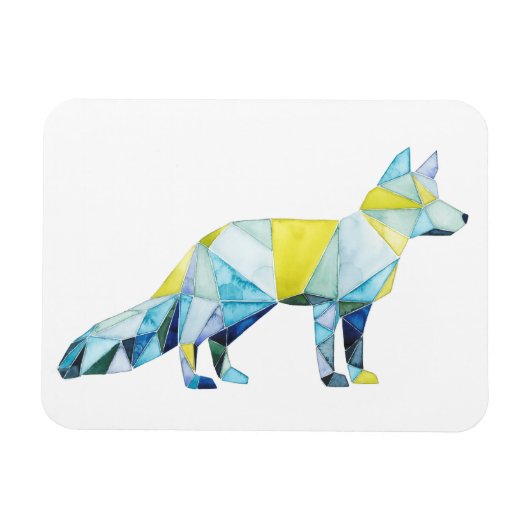 Geometrische fox-dieren magneet (Horizontaal)