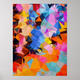 Geometrische Fractale Abstracte Wanddecoratie Poster