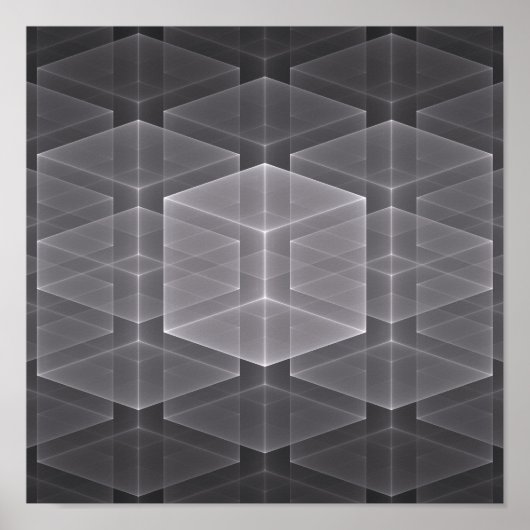 Geometrische fractale achtergrond poster (Voorkant)