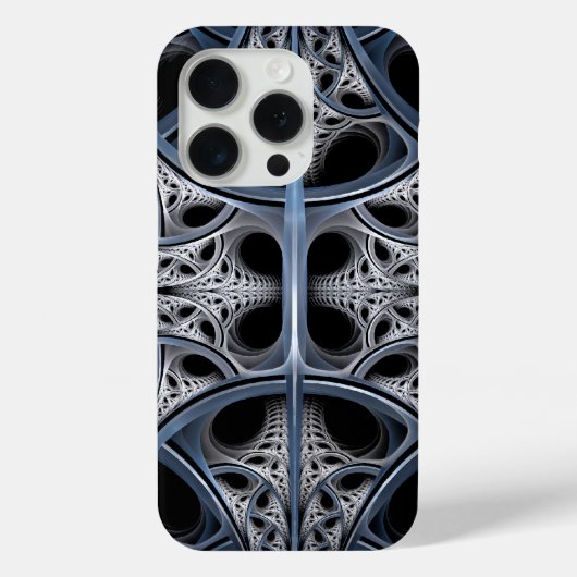 Geometrische fractale ritskunst Case-Mate iPhone case (Achterkant)