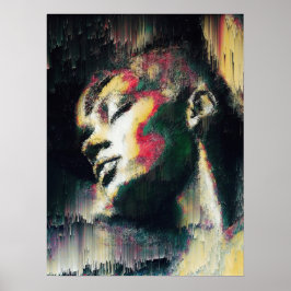 Geometrische Fractale Vrouw Portret Muur Kunst Dec Poster