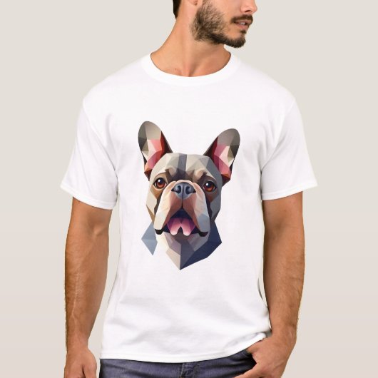 Geometrische Franse Kop T-shirt (Voorkant)