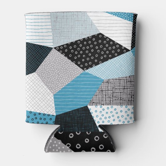 Geometrische FreeHand Drawing Patchwork Tegels Blikjeskoeler (Voorkant)