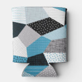 Geometrische FreeHand Drawing Patchwork Tegels Blikjeskoeler (Achterkant)