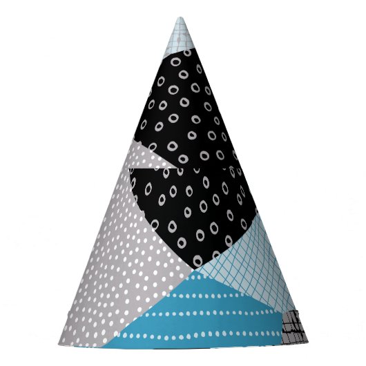 Geometrische FreeHand Drawing Patchwork Tegels Feesthoedjes (Voorkant)