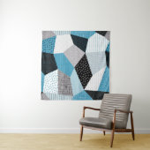 Geometrische FreeHand Drawing Patchwork Tegels Wandkleed (In Situ (horizontaal))