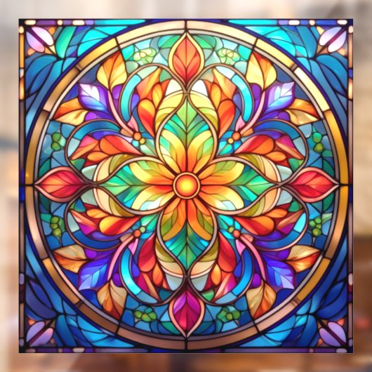 Geometrische Frosted Elegance Raamsticker (Vel 2)