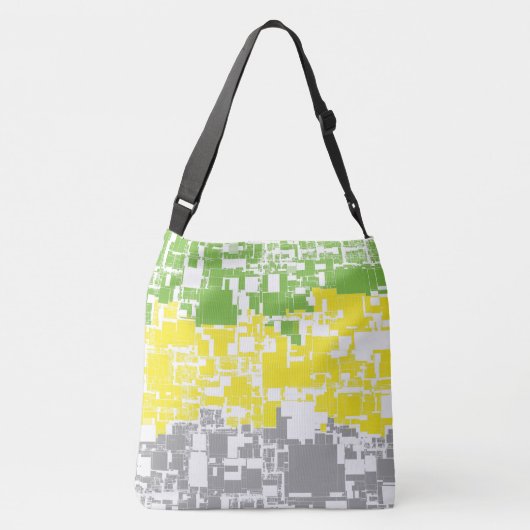 Geometrische Funky Abstract Lithromantic Pride Fla Crossbody Tas (Achterkant)