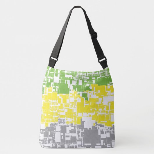 Geometrische Funky Abstract Lithromantic Pride Fla Crossbody Tas (Voorkant)