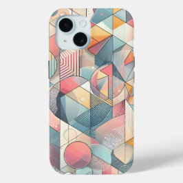 Geometrische fusie iPhone 15 case