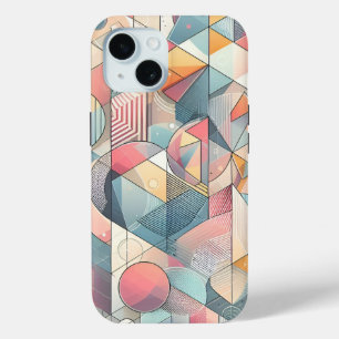 Geometrische fusie iPhone 15 case