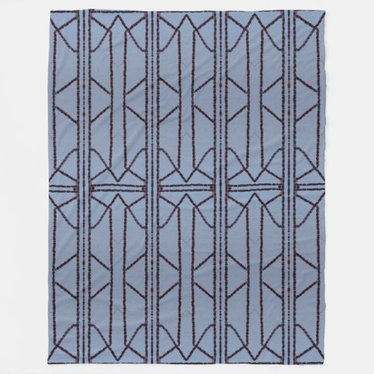 Geometrische fusie fleece deken (Voorkant)