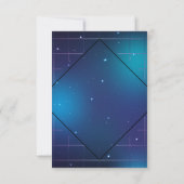 Geometrische futuristische jaren 80 stijl Galaxy R Save The Date (Achterkant)