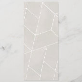 Geometrische gala-menu Creme-Waterverf Menu (Achterkant)