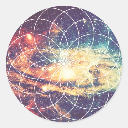 Geometrische Galaxy #1 Sticker (Voorkant)