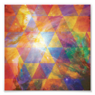 Geometrische galaxy Art Foto Afdruk