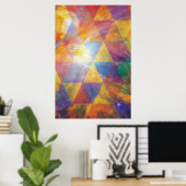 Geometrische galaxy Art Poster (Thuiskantoor)