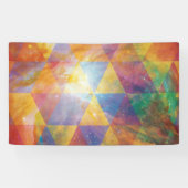 Geometrische galaxy Art Spandoek (Horizontaal)