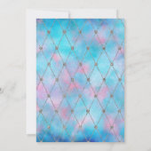 Geometrische galaxy Pineappel Tropische Beach Wedd Kaart (Achterkant)