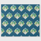  geometrische gaszuigerinstallatie cadeaupapier (Vlak)