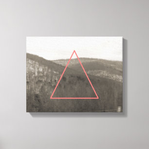 Geometrische gebergte canvas afdruk