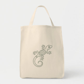 Geometrische Geckotas - Boheemse Stamleguaan Tote Bag