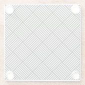 Geometrische gecontroleerde textuur glazen onderzetter (Achterkant)