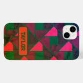 Geometrische gedempte Grunge Gift Phone/iPad case (Achterkant (horizontaal))