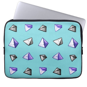 Geometrische geek Wiskunde van piramide Patroon Laptop Sleeve
