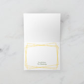 Geometrische geelbloem Fotografie Aangepast Bedankkaart (Binnen)