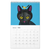 Geometrische geïllustreerde kattenkalender kalender (Jan 2026)