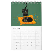 Geometrische geïllustreerde kattenkalender kalender (Mar 2026)