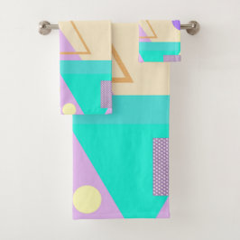 Geometrische gele afdruk bad handdoek