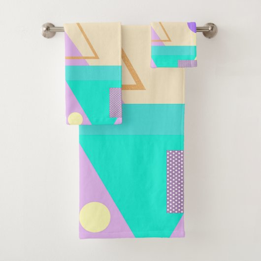 Geometrische gele afdruk bad handdoek (Insitu)