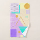 Geometrische gele afdruk bad handdoek (Handdoek)