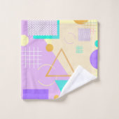 Geometrische gele afdruk bad handdoek (Wasdoekje)