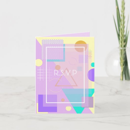 Geometrische gele afdruk feestdagen kaart (Voorkant)