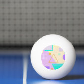 Geometrische gele afdruk pingpongbal (Net)