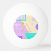 Geometrische gele afdruk pingpongbal (Achterkant)