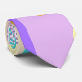 Geometrische gele afdruk stropdas (Opgerold)