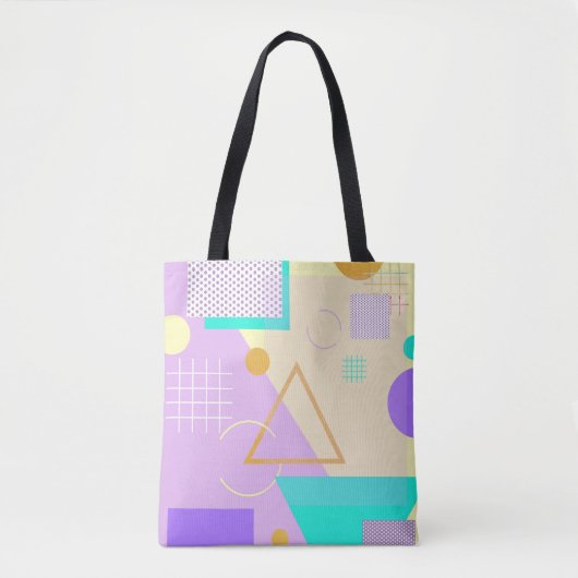 Geometrische gele afdruk tote bag (Voorkant)