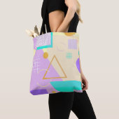 Geometrische gele afdruk tote bag (Dichtbij)