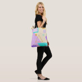 Geometrische gele afdruk tote bag (Op model)