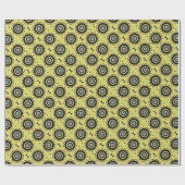 Geometrische gele en zwarte stijlvolle vormgeving cadeaupapier (Vlak)