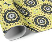 Geometrische gele en zwarte stijlvolle vormgeving cadeaupapier (Rol Hoek)