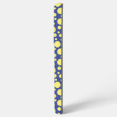 Geometrische gele funky cirkels samsung telefoon g samsung galaxy hoesje (Achterkant horizontaal)