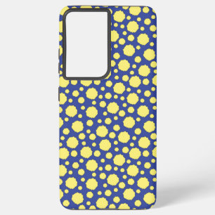 Geometrische gele funky cirkels Samsung telefoonho Galaxy Hoesje